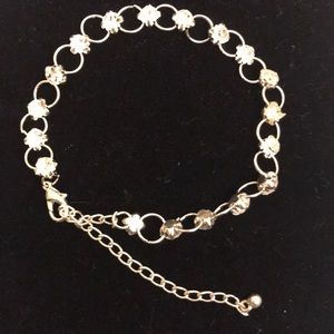 WHBM SILVER AND CRYSTAL BRACELET